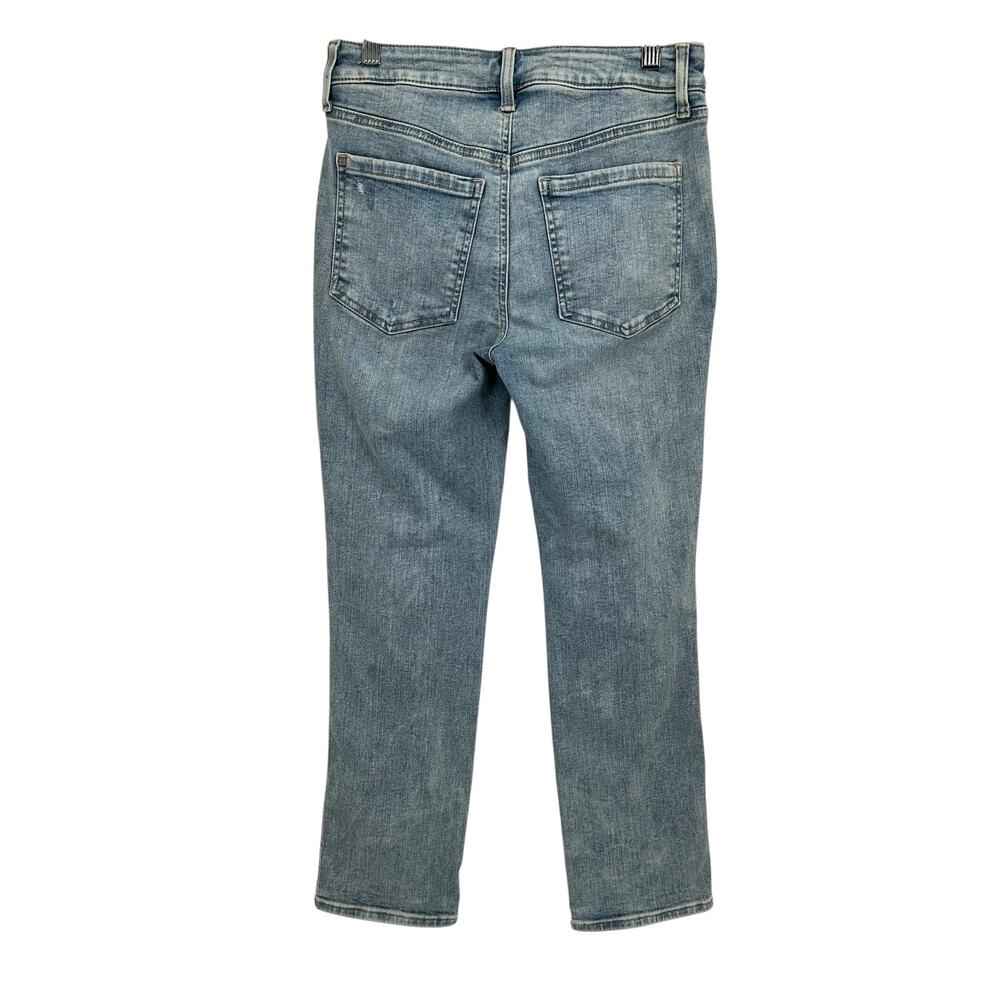 Chico’s DefineMe Denim Straight Leg Ankle Jeans Size 2R Light Wash Distress‎ - Picture 3 of 8